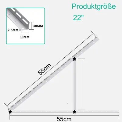 Trikotni montažni nosilec za sončno ploščo iz aluminija  S