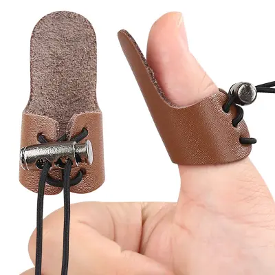 Nastavljiv enoslojni ščitnik za prste za lokostrelstvo Brown