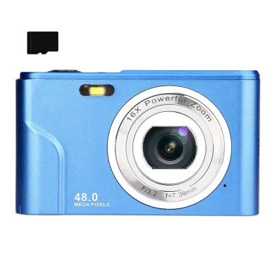 Kompaktni digitalni fotoaparat DC311 z 32 GB kartico TF Blue