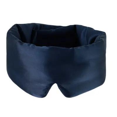 Nastavljiva dvostranska svilena maska za oči za moške in ženske NavyBlue