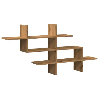 vidaXL Stenska polica artisian hrast 124,5x18x60,5 cm inženirski les
