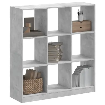 The Living Store Knjižna omara betonsko siva 102x32x108 cm inženirski les - Knjižna Omara
