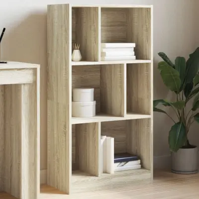 The Living Store Knjižna omara sonoma hrast 57x28,5x107,5 cm inženirski les - Knjižna Omara