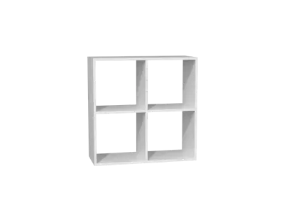 Polica Malax 2x2, BELA