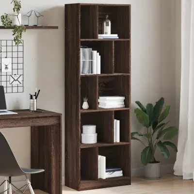 The Living Store Knjižna omara rjavi hrast 57x28,5x174 cm inženirski les - Knjižna Omara