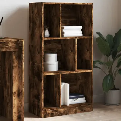 The Living Store Knjižna omara dimljeni hrast 57x28,5x107,5 cm inženirski les - Knjižna Omara