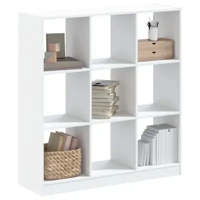 The Living Store Knjižna omara bela 102x32x108 cm inženirski les - Knjižna Omara