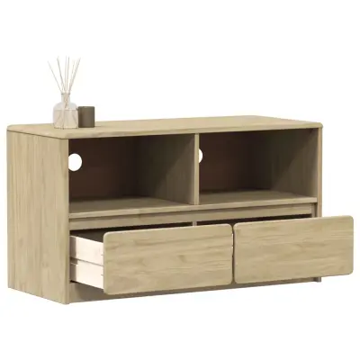 The Living Store TV omarica SAUDA hrast 99x43x55 cm trdna borovina - TV Omarica