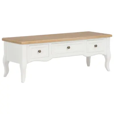 The Living Store TV omarica iz lesa 100x35x35 cm bela - TV Omarica