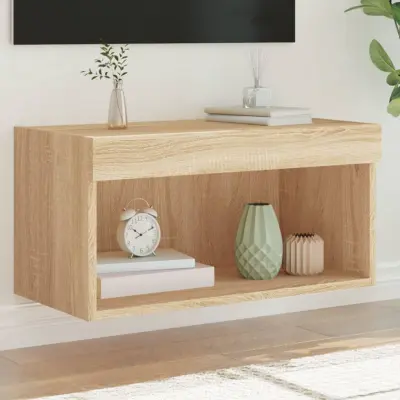 The Living Store TV omarica z LED lučmi sonoma hrast 60x30x30 cm - TV Omarica