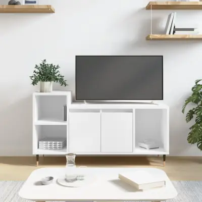 The Living Store TV omarica bela 100x35x55 cm inženirski les - TV Omarica