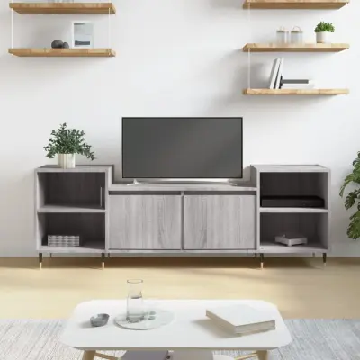 The Living Store TV omarica siva sonoma 160x35x55 cm inženirski les - TV Omarica