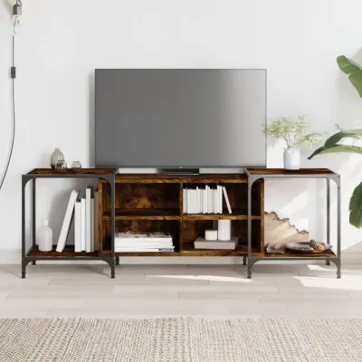 The Living Store TV omarica dimljeni hrast 153x37x50 cm inženirski les - TV Omarica