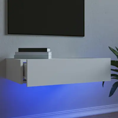 The Living Store TV omarica z LED lučkami bela 60x35x15,5 cm - TV Omarica
