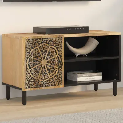 The Living Store TV omarica 80x31x46 cm trden mangov les - TV Omarica