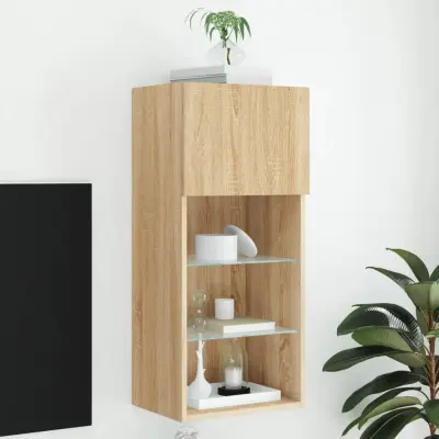 The Living Store TV omarica z LED lučmi sonoma hrast 40,5x30x90 cm - TV Omarica