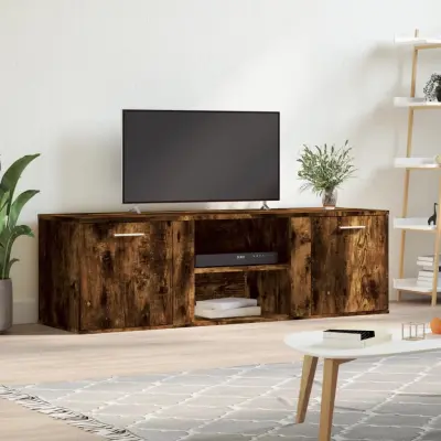 The Living Store TV omarica dimljeni hrast 120x34x37 cm inženirski les - TV Omarica