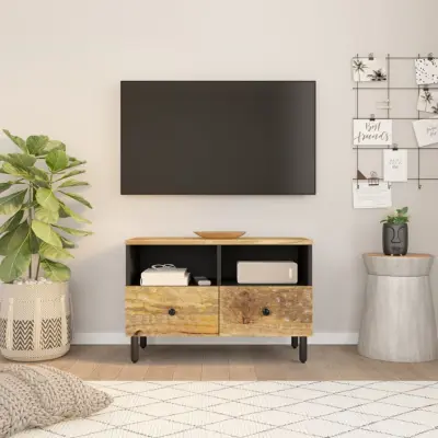 The Living Store TV omarica 70x33x46 cm trden mangov les - TV Omarica