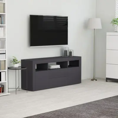 The Living Store TV omarica siva 120x30x50 cm iverna plošča - TV Omarica