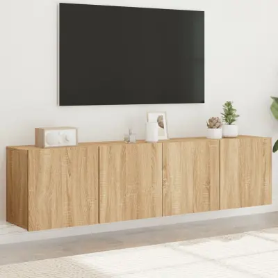 The Living Store Stenske TV omarice 2 kosa sonoma hrast 80x30x41 cm - TV Omarica