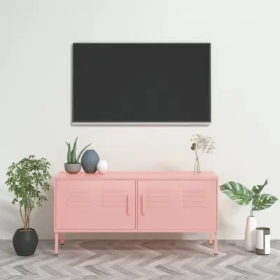 The Living Store TV omarica roza 105x35x50 cm jeklo - TV Omarica