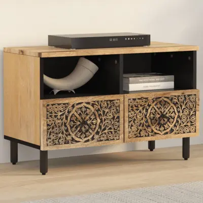 The Living Store TV omarica 70x33x46 cm trden mangov les - TV Omarica