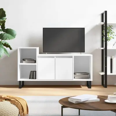 The Living Store TV omarica bela 100x35x55 cm inženirski les - TV Omarica