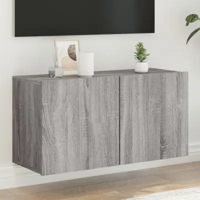 The Living Store Stenska TV omarica siva sonoma 80x30x41 cm - TV Omarica