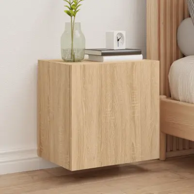 The Living Store Stenske TV omarice 2 kosa sonoma hrast 40,5x30x40 cm inž. les - TV Stenska Omarica