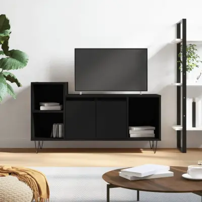 The Living Store TV omarica črna 100x35x55 cm inženirski les - TV Omarica