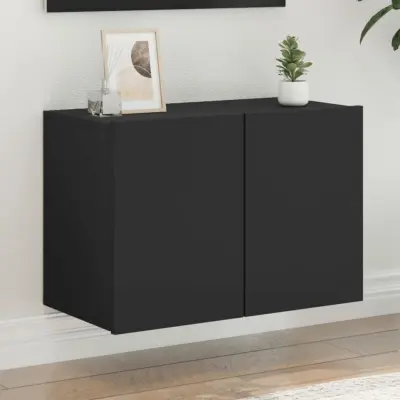 The Living Store Stenska TV omarica črna 60x30x41 cm - TV Omarica