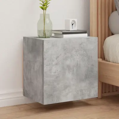 The Living Store Stenske TV omarice 2 kosa betonsko sive 40,5x30x40 cm inž. les - TV Stenska Omarica