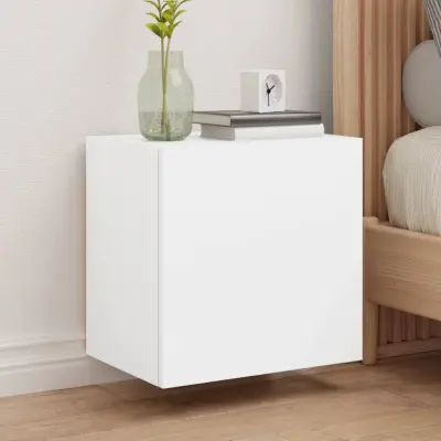 The Living Store Stenske TV omarice 2 kosa bele 40,5x30x40 cm inženirski les - TV Stenska Omarica