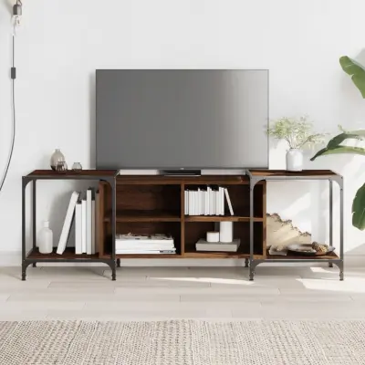 The Living Store TV omarica rjavi hrast 153x37x50 cm inženirski les - TV Omarica