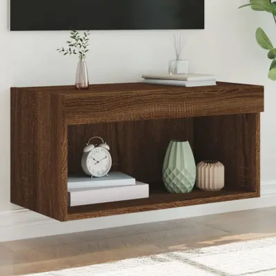 The Living Store TV omarica z LED lučkami rjavi hrast 60x30x30 cm - TV Omarica