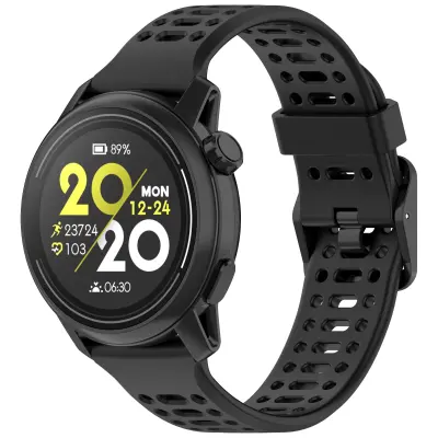 Uradni silikonski pas za uro COROS 20 mm Black
