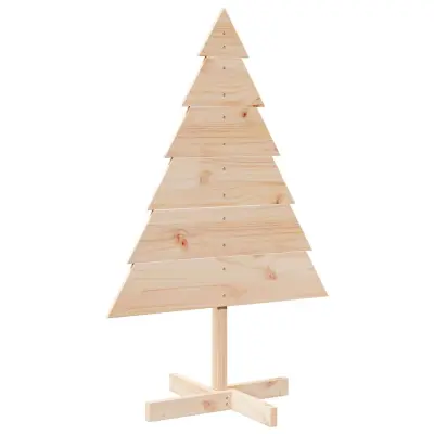 vidaXL Lesena novoletna jelka za okras 110 cm trden les