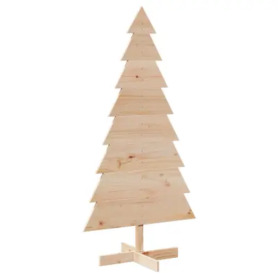 vidaXL Lesena novoletna jelka za okras 150 cm trdna borovina