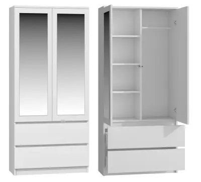 Garderobna omara Malwa SS-90L, BELA