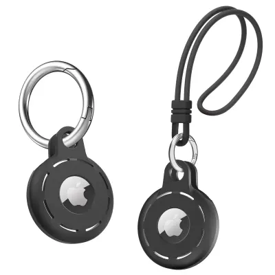 Silikonski ovitek za sledilnik Apple AirTag Black  2-paket