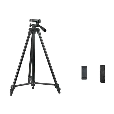 Stojalo za fotoaparat s sponko za telefon in torbo za prenašanje Black L