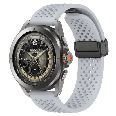 Športni silikonski pas za uro Xiaomi Watch S4 z magnetno zložljivo zaponko Grey