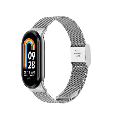 Kovinski pašček za uro za Xiaomi Mi Band 8/9 Silver