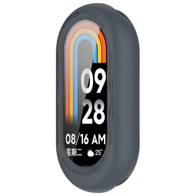 Silikonska zaščitna torbica za Xiaomi Mi Band 9/9 NFC Grey