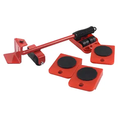 Drsniki za premikanje pohištva, Premikanje pohištva, Kolesca za pohištvo, Nosilnost do 150 kg (4x podstavek + 1x vzvod) | LIFTROLLERS