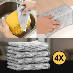 Čistilna krpa, Odstranjevanje madežev, Krpa za posodo (4 kosi, 20 x 20 cm) | SCRUBIWIPE