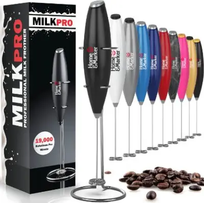 Baterijski Penilec Mleka z 19.000 Vrtljaji na Minuto s Stojalom | MILKFROTH
