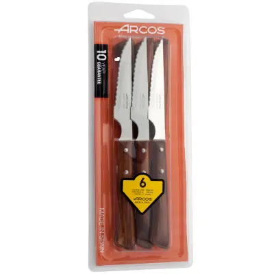 FOREST nož za zrezke z lesenim ročajem, dolžina 110/220 mm - set 6 kom.