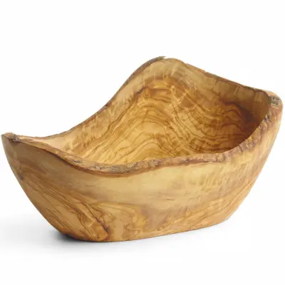 Okrasna okrasna skleda iz oljčnega lesa 300 x 190 x 110 mm