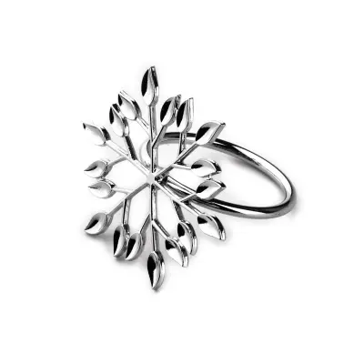 Adrianne Držalo Za Prtičke Srebrni Lističi 5X4X4 Cm